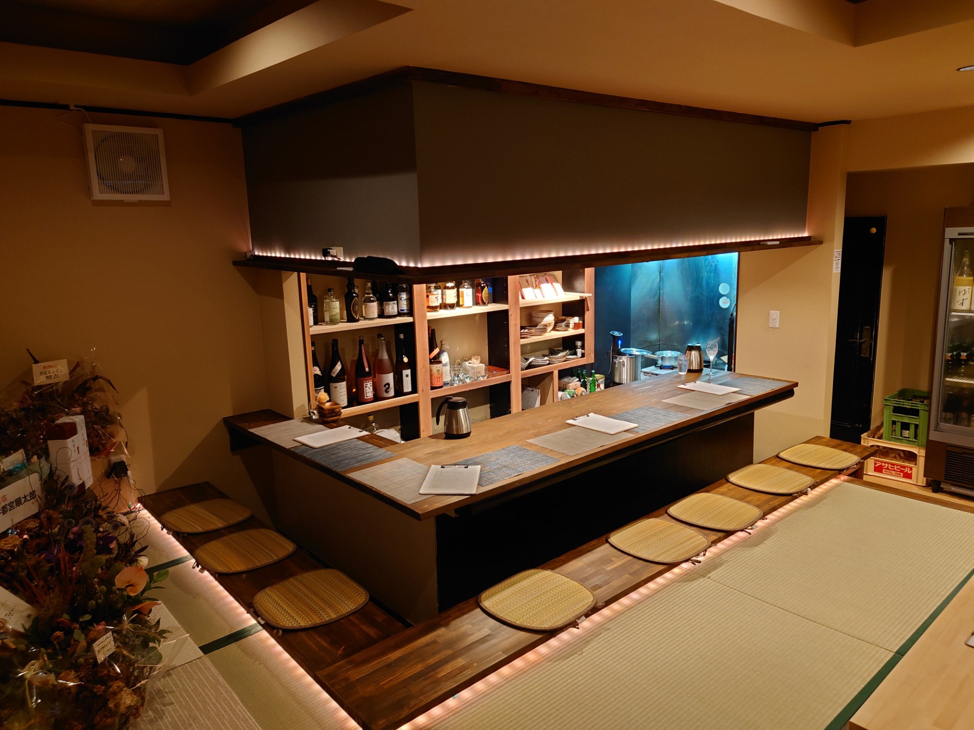 和風の落ち着いた空間で<br />一人ひとりにあったお酒を